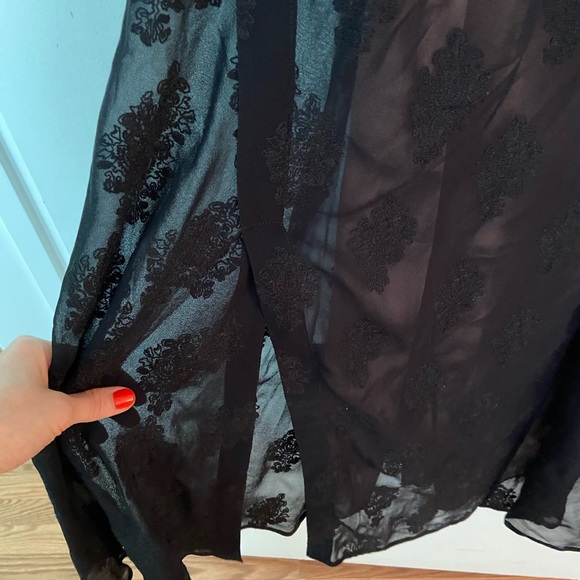 Theory Flounce Sheer Midi Dress - Picture 10 of 16